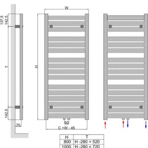 Berlin designradiator wit – stijlvolle radiator met horizontale ovalen buizen RAL 9016
