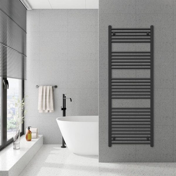 Radiatorconnect Milan Handdoekr Radiatorconnect Milan Handdoekradiator Zwart – Breedte 600 mm | RAL 9005 1