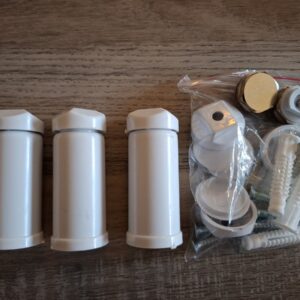 Bevestigingsset Milan handdoekradiator wit – alle onderdelen compleet
