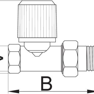 Detail van Radiatorconnect Manuele Radiatorkraan 1/2" x 1/2" Recht L