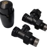 Radiatorconnect Thermostatische Radiatorkraan Eco Recht Zwart 1/2 x 1/2 Compleet