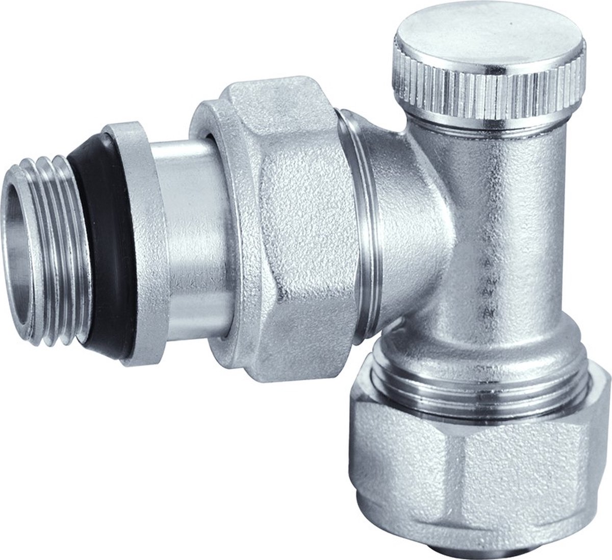 Radiatorconnect voetventiel 1/2