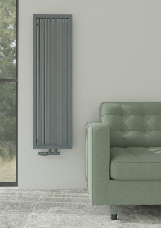 Designradiator Radiatorconnect Aramis Antraciet 35 1 Amaris Antraciet Breedte 350 mm van Radiatorconnect