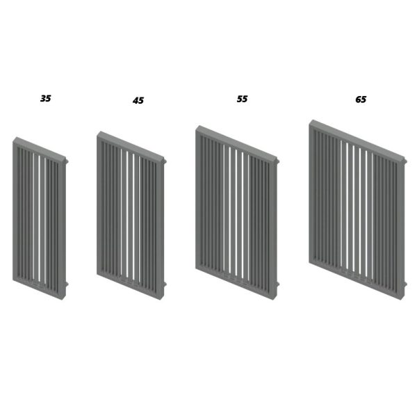 Detail front Amaris designradiator diverse breedtes