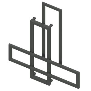Detail front Argenteus designradiator 750 mm zwart