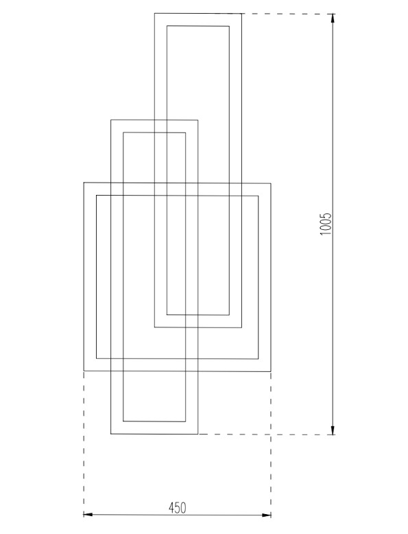 Designradiator Argenteus 450 mm technische fiche