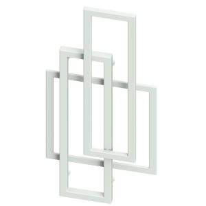 Detail front Argenteus designradiator 450 mm wit