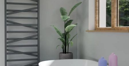Fala Antraciet Breedte 530 mm designradiator met middenaansluiting