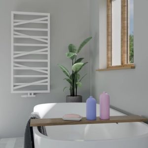 Detail Fala designradiator 53 cm vlakke voorkant wit