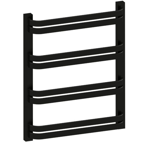 Pola handdoekradiator 540 mm zwart zijaanzicht