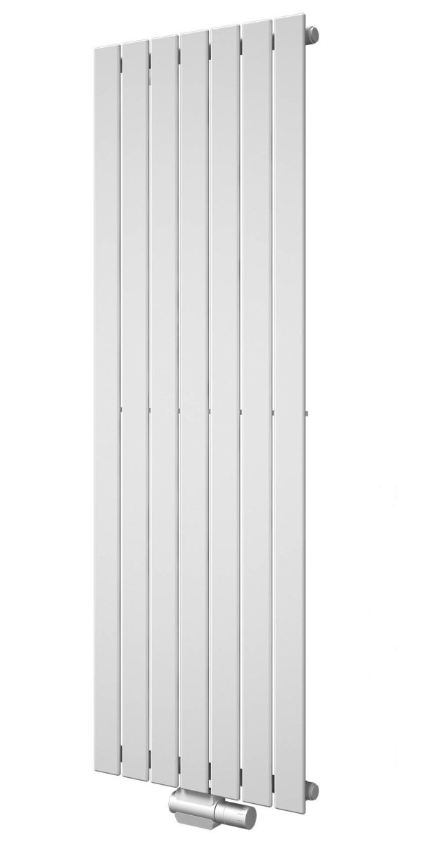 Detail front 5 verticale buizen London 378 mm wit