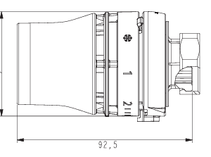 Danfoss Redia thermostaatknop M30 x 1.5 015G3338 radiator