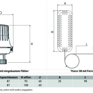 Honeywell Thera-30 thermostaatknop RA klik aansluiting radiator