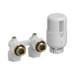 Belrad H-Blok radiatoraansluitset haaks wit | Radiatorconnect