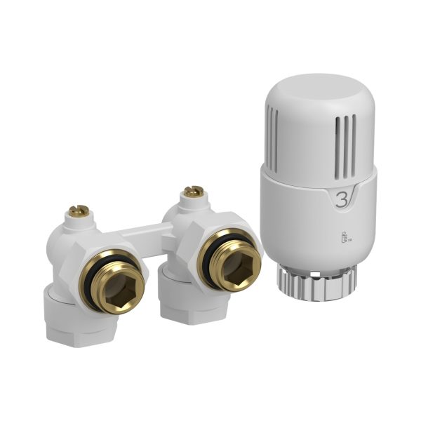 Belrad H-Blok radiatoraansluitset haaks wit 1 Belrad H-Blok radiatoraansluitset haaks wit | Radiatorconnect