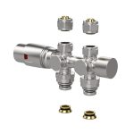 Belrad thermostatisch onderblok geborsteld RVS - Radiatorconnect