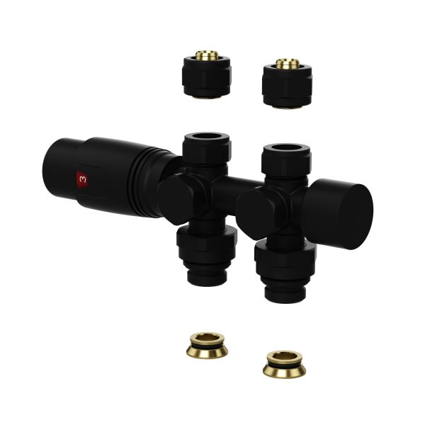 Belrad thermostatisch onderblok mat zwart - Radiatorconnect