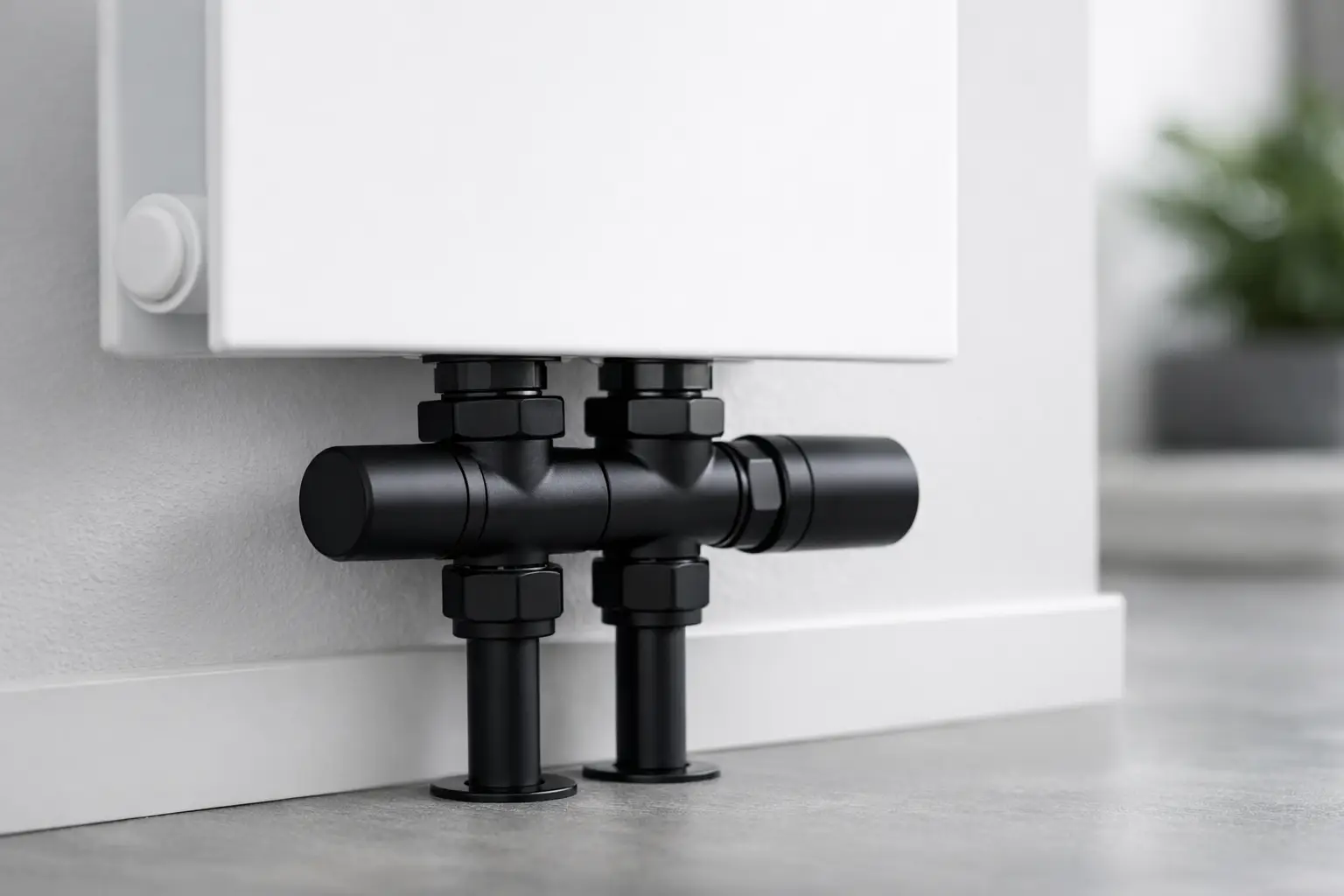 Radiator onderblok zwart voor een strakke afwerking