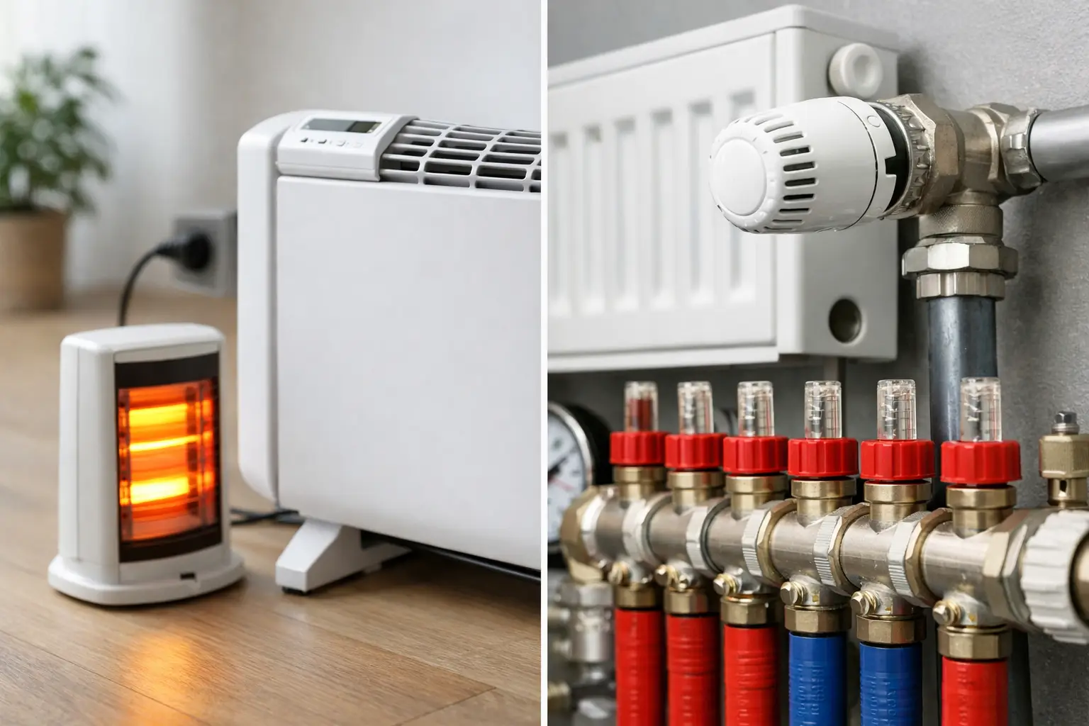 Elektrische versus watergedragen verwarming