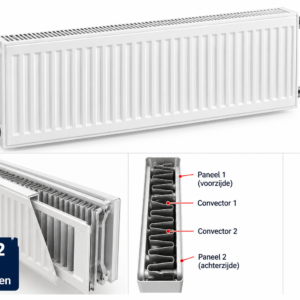 hoge paneelradiator 90 cm Alicante in woonkamer